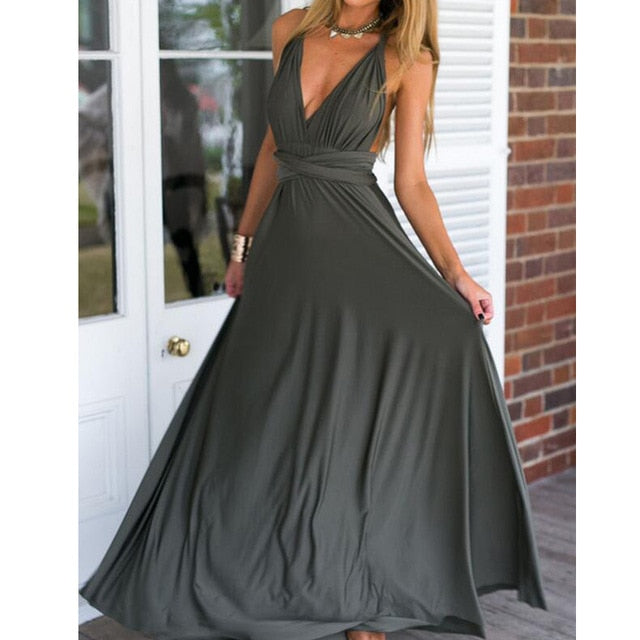 Sexy maxi abiti da damigella d'onore Abiti lunghi da festa multiway Swing Dress convertibile Infinity Robe damigelle d'onore Boho abito da donna - Bridetobe.it