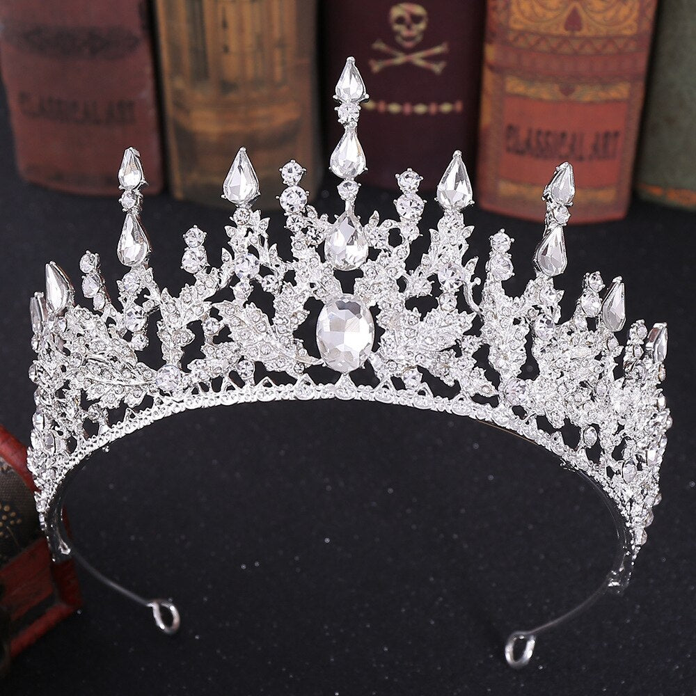 Fasce barocche vintage Diademi di cristallo viola Corone Sposa Noiva Copricapo Nuziale Festa nuziale Gioielli per capelli Corona di strass - Bridetobe.it