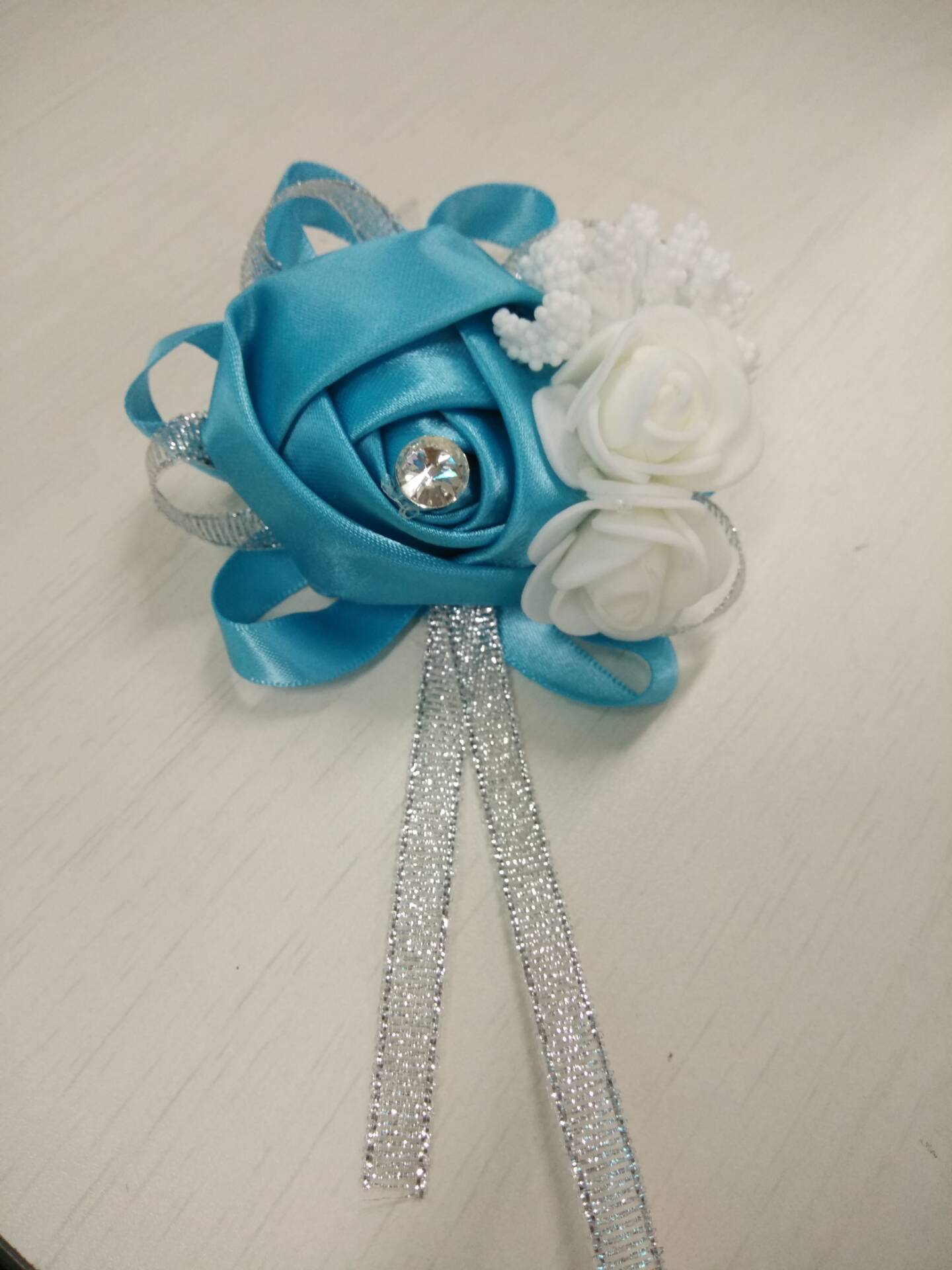 6 pezzi Braccialetto da polso Corsages Rose Fiori artificiali sul polso Braccialetto da damigella d'onore Matrimonio Damigella d'onore Fiore da sposa - Bridetobe.it