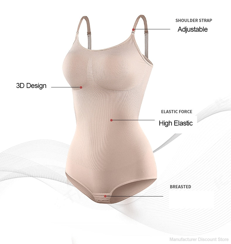 Set Body Shapewear a 2 pezzi - Modellatore per il corpo delle donne, controlla l'addome, snellisce le cosce e solleva il sedere