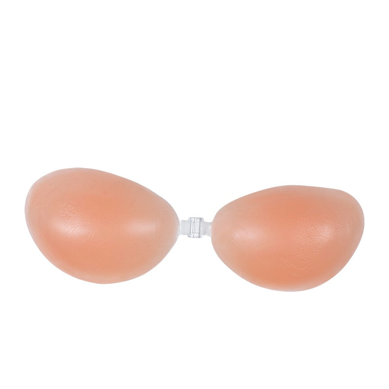 Reggiseno in silicone invisibile push-up, sexy, senza spalline, adesivo sul retro, per potenziare il seno delle donne, copertura capezzolo