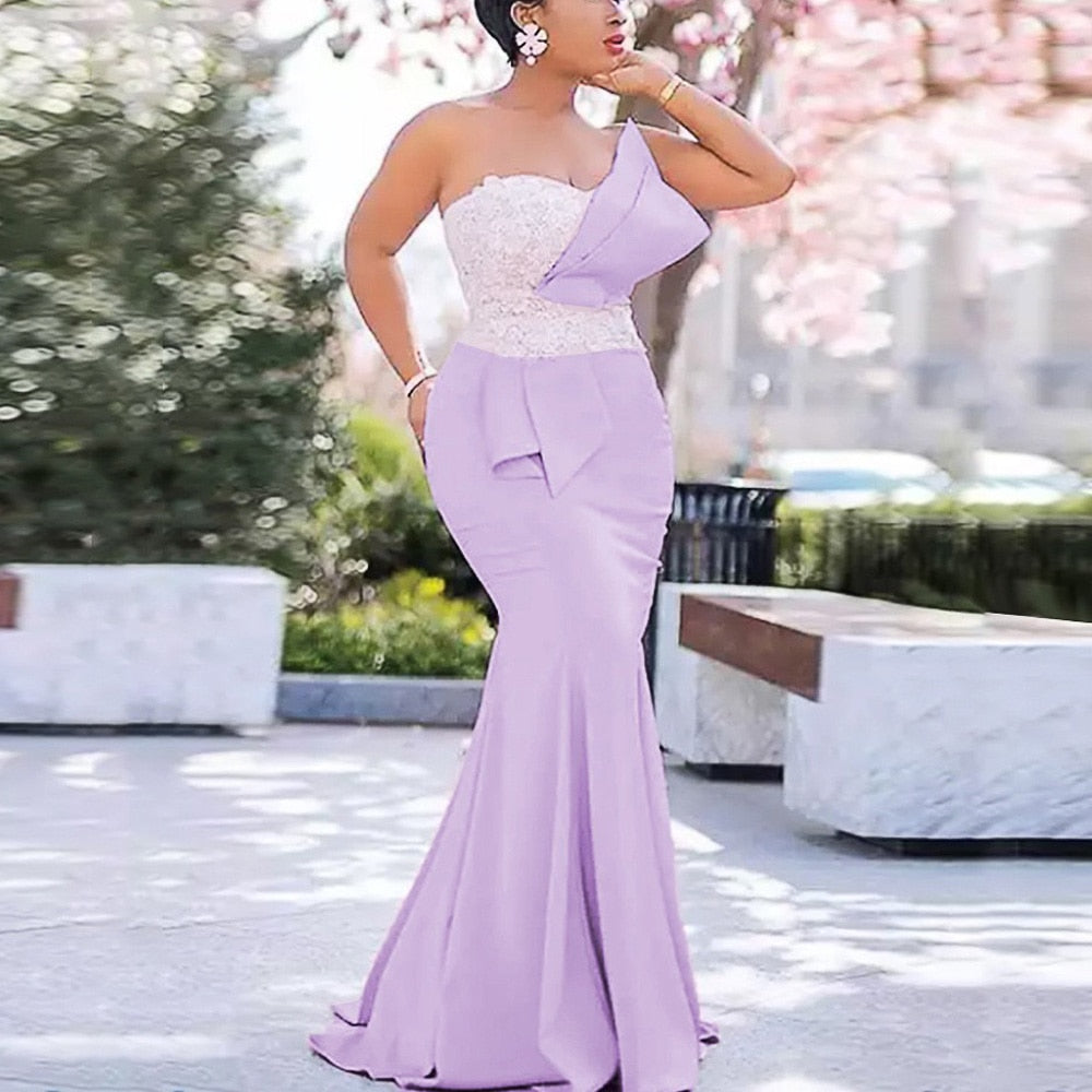 Abito elegante da donna per la festa nuziale Guaina rossa senza schienale senza spalline a vita alta con spacco a sirena per abiti da cena serale - Bridetobe.it