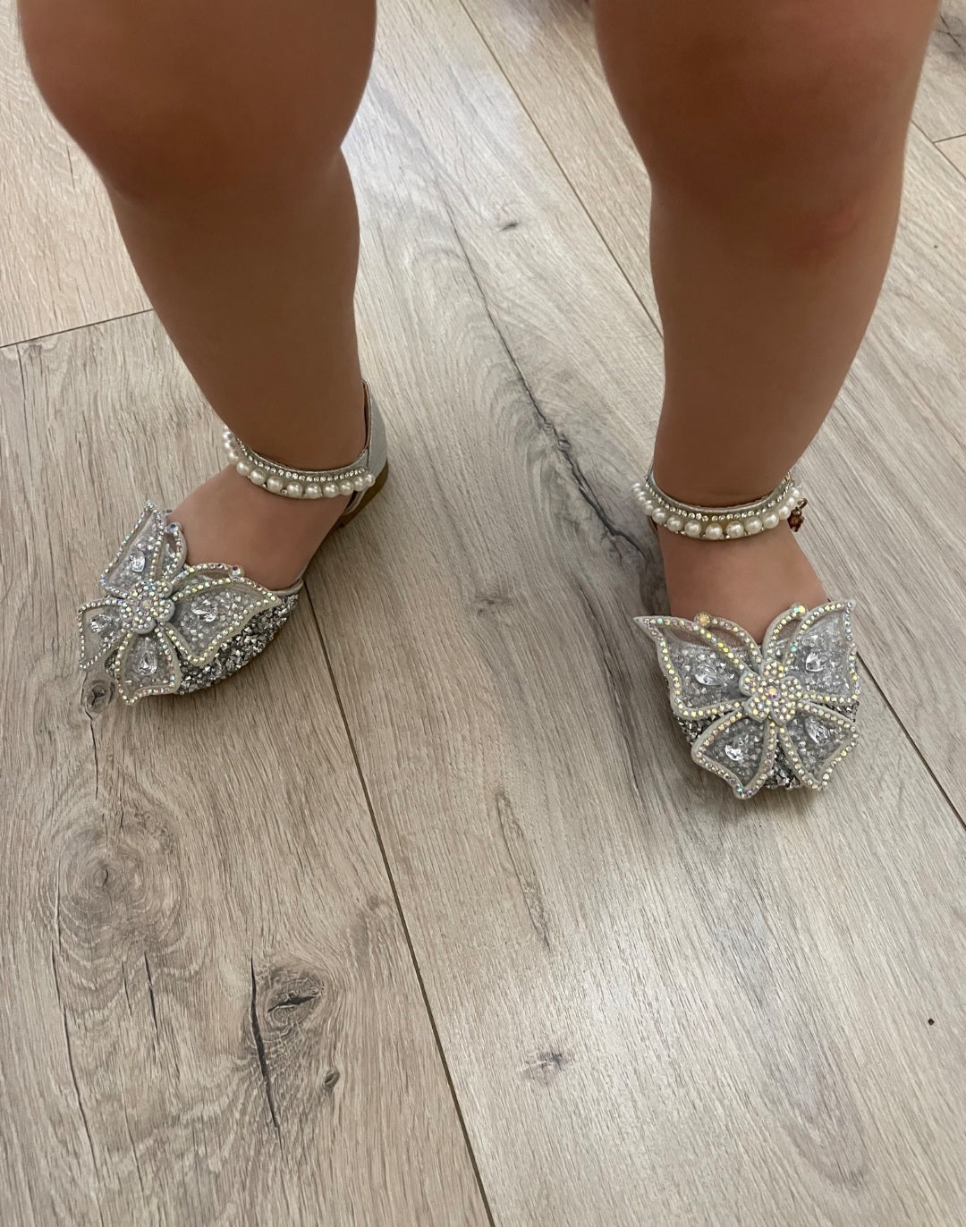 Sandali Estivi per Ragazze - Moda con Paillettes, Strass e Fiocco - Scarpe da Principessa per Bambine - Sandali Bambina con Tacco Piatto