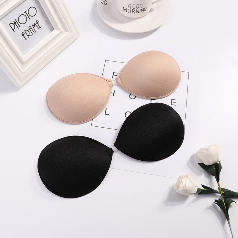 Reggiseno in silicone invisibile push-up, sexy, senza spalline, adesivo sul retro, per potenziare il seno delle donne, copertura capezzolo