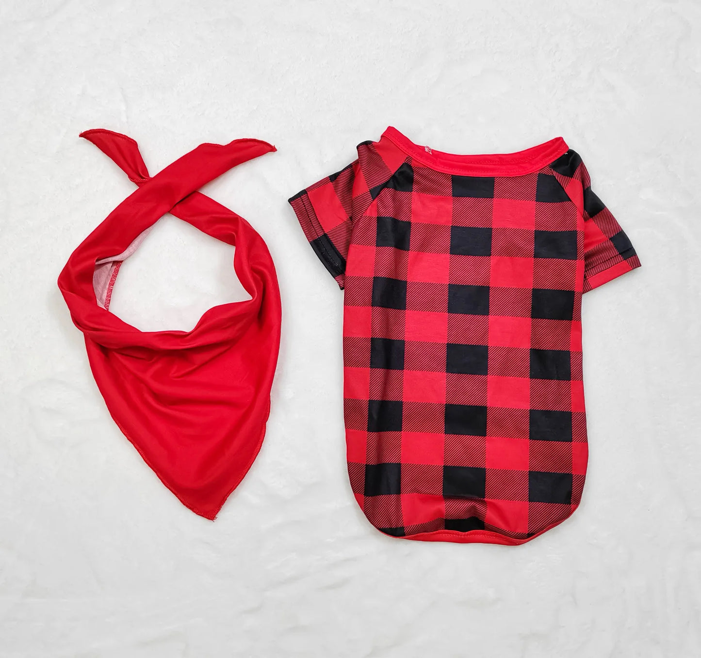 Pigiama Natalizio Coordinato per Famiglia – Stampa Babbo Natale, Elfo & Albero di Natale ecc | Set per Genitori, Bambini e Animali Domestici | Maglia e Pantaloni Scozzesi