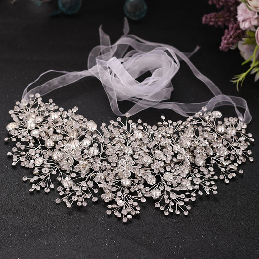 Cintura di lusso fatta a mano con cristalli di strass in lega - Accessori per sposa - Bridetobe.it