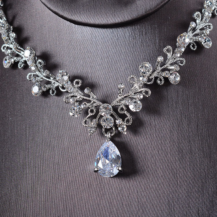 EVER FAITH Set Di Gioielli Da Sposa Con Fiocco Di Strass, Costume Ballo