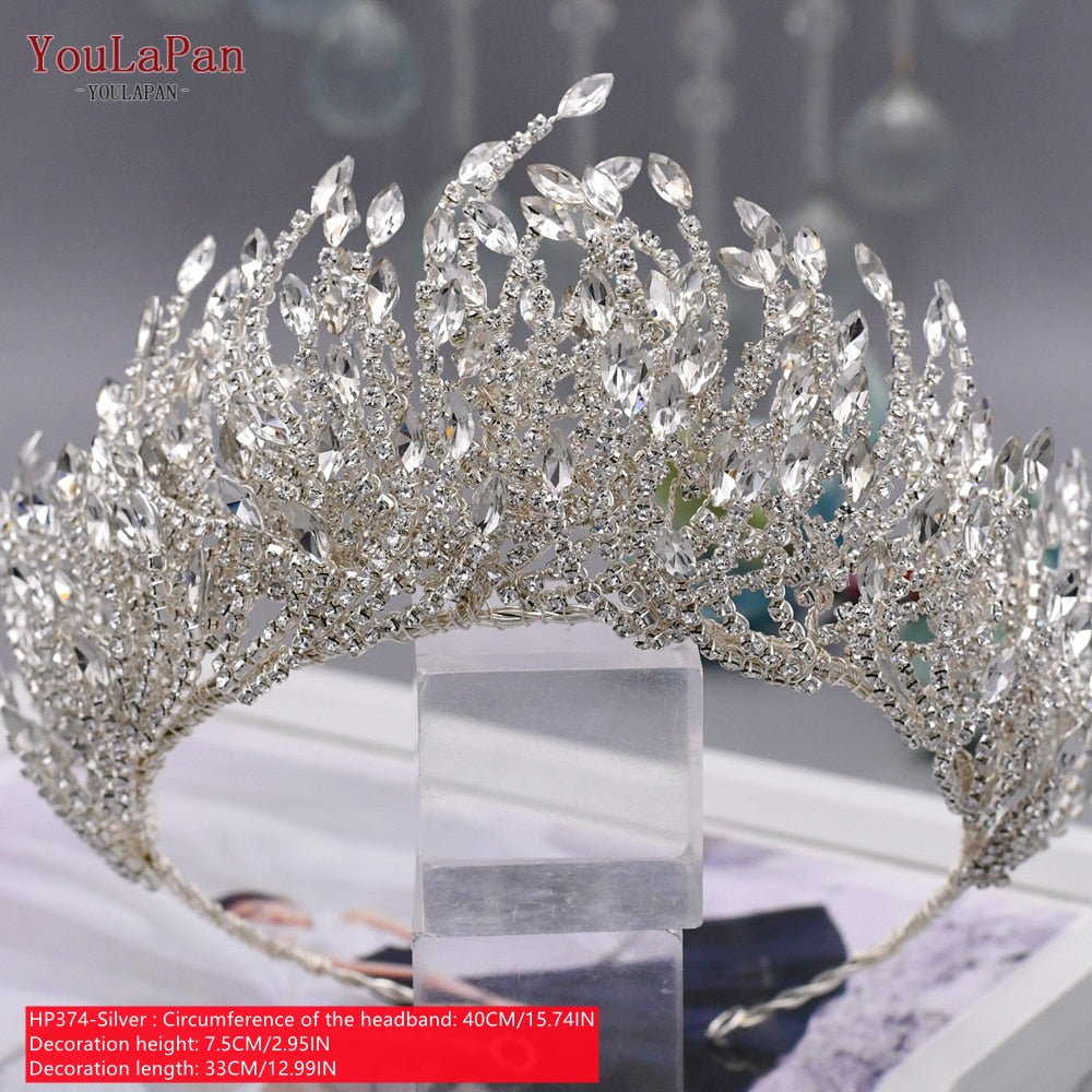 Set di tiara e orecchini da sposa fatti a mano con cristalli - Bridetobe.it