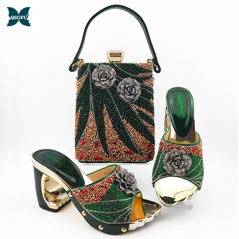 Scarpe e Borsa Set in Cristallo di Alta Qualità con Design Floreale Artigianale Italiano per Donne Sposa - Bridetobe.it