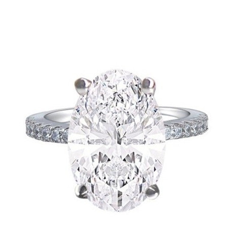 Anello di Fidanzamento in Argento Sterling 925 con Diamante in Zirconia 4ct al 100% - Bridetobe.it