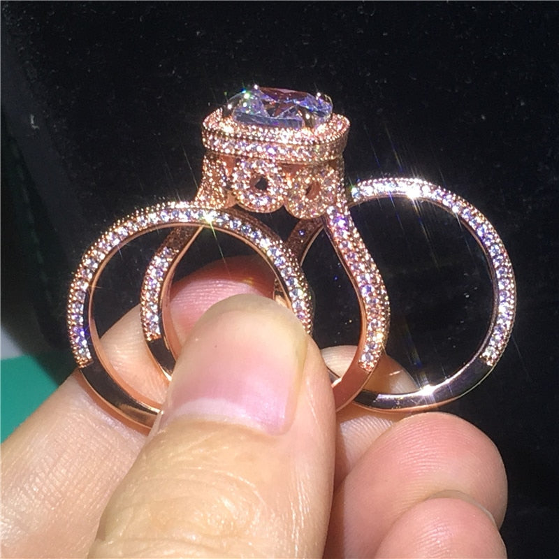 Anello Diamante Donna Anello Promessa Argento Con Zirconi - Fidanzamento, Amore, Fede Nuziale Per Lei Bomboniera Matrimonio Anello Diamante Donna Anello Promessa Argento Con Zirconi - Fidanzamento, Amore, Fede Nuziale Per Lei Bomboniera Matrimonio