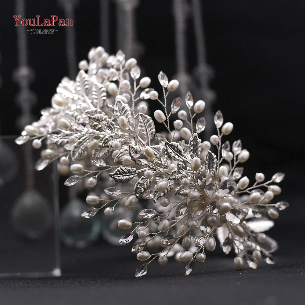 Fasce per capelli da sposa di lusso fatti a mano con cristalli a forma di fiore - Bridetobe.it