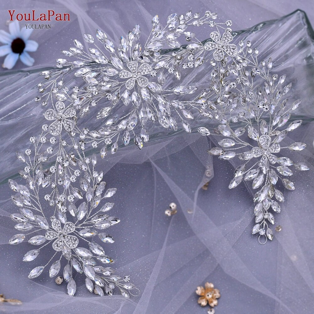 Accessori capelli sposa di lusso con cristallie strass per pettinature: eleganza e raffinatezza per il giorno del matrimonio" - Bridetobe.it