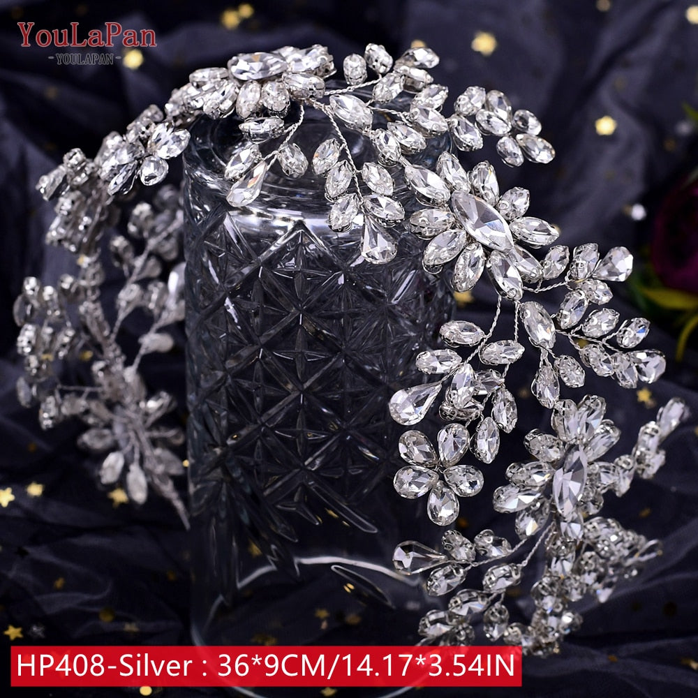 Accessori capelli sposa di lusso a forma di fiore in cristallo con Strass - Bridetobe.it