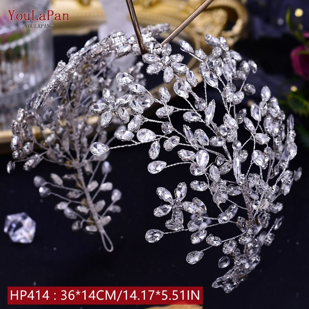 Accessori capelli sposa di lusso a forma di fiore in cristallo con Strass - Bridetobe.it