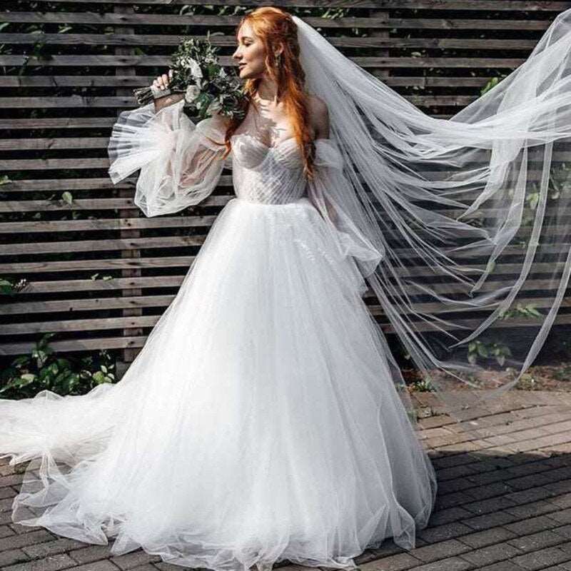 Abito da sposa da spiaggia 2023 in pizzo bohémien con maniche lunghe staccabili - Bridetobe.it