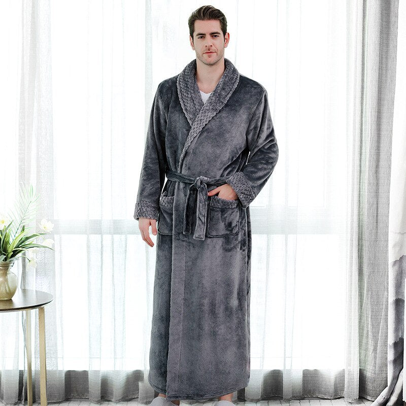 Accappatoio in morbido pile di coral fleece, spesso e caldo, con kimono termico in flanella personalizzabile con nome e data degli sposi. Perfetto come pigiama da notte per uomo e donna. - Bridetobe.it