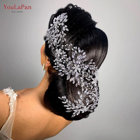 Accessori capelli sposa di lusso con cristallie strass per pettinature: eleganza e raffinatezza per il giorno del matrimonio" - Bridetobe.it