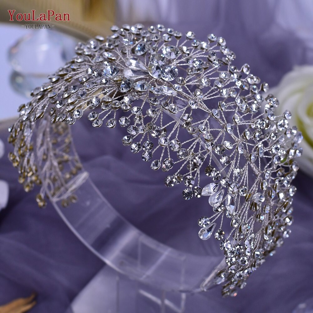 Accessori capelli sposa diadema di lusso a forma di fiore con strass fatti a mano - Bridetobe.it