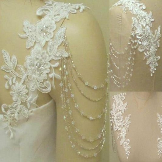 Giacca da sposa con spalline rimovibili, top in pizzo, bolero nuziale avvolgente - Bridetobe.it