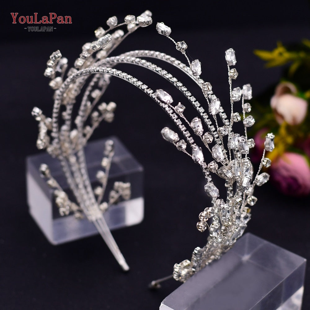 Accessori capelli sposa di lusso a forma di fiore in cristallo con Strass - Bridetobe.it