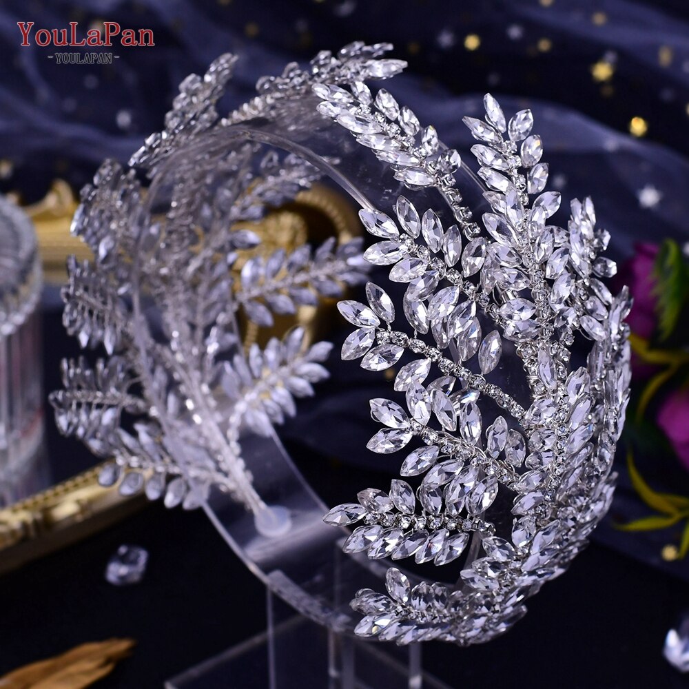 Fascia Per Capelli Nuziale di Lusso Fatta a Mano a Forma di Fiore con Pietre di Strass e cristalli - Bridetobe.it