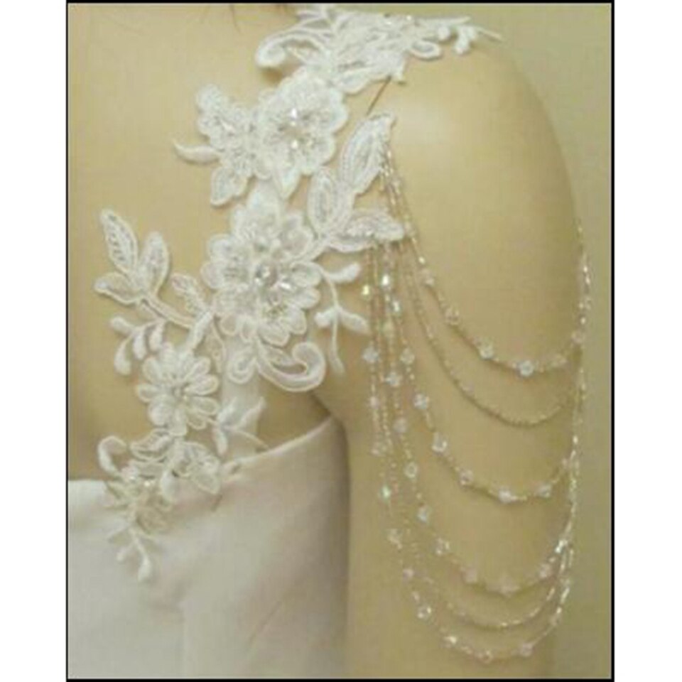 Giacca da sposa con spalline rimovibili, top in pizzo, bolero nuziale avvolgente - Bridetobe.it