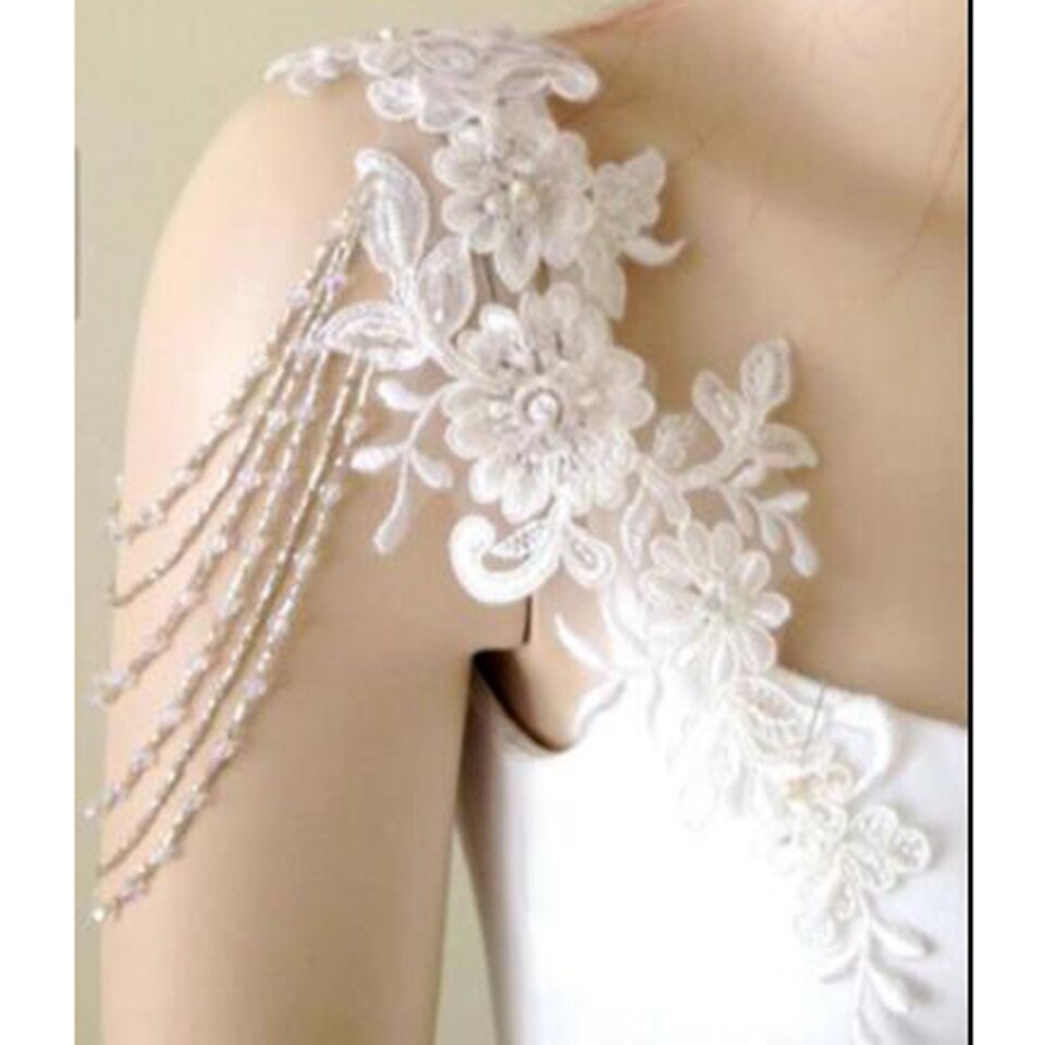 Giacca da sposa con spalline rimovibili, top in pizzo, bolero nuziale avvolgente - Bridetobe.it