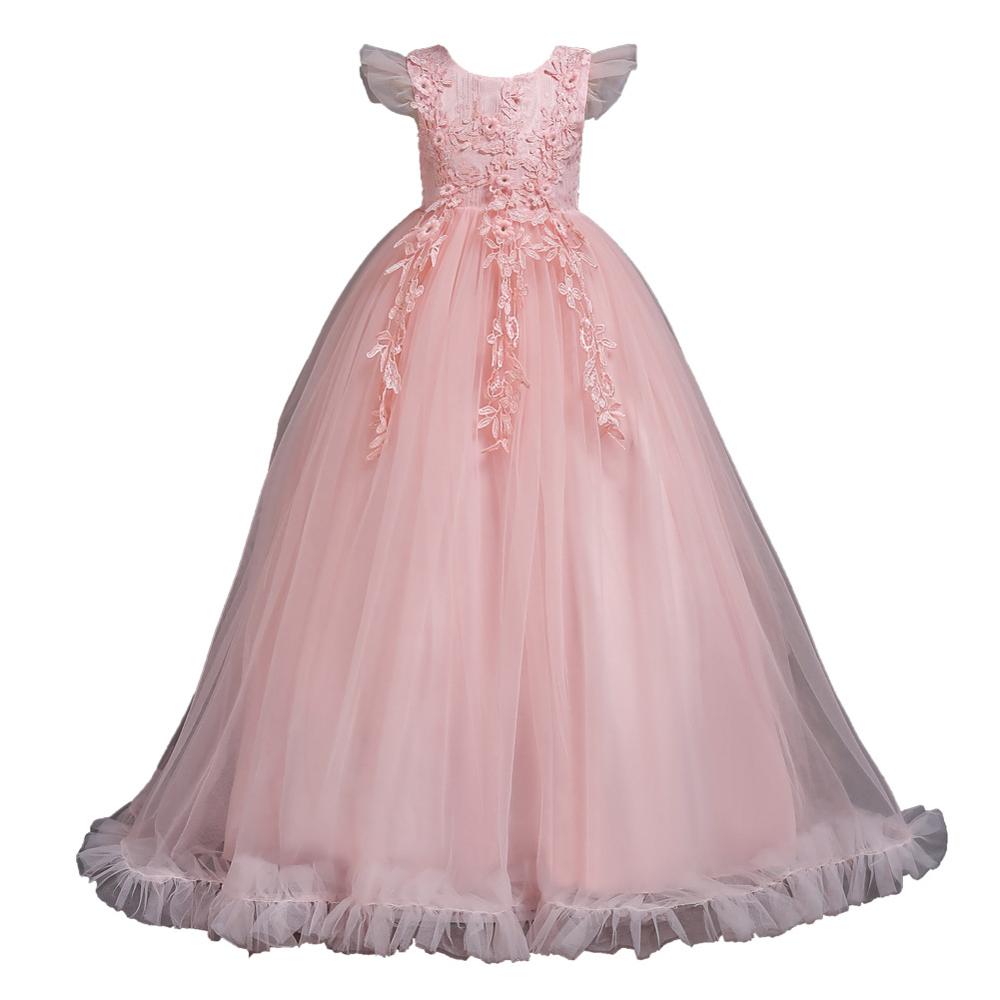 Vestito da Principessa Per Bambini Lungo in Tulle e Pizzo per