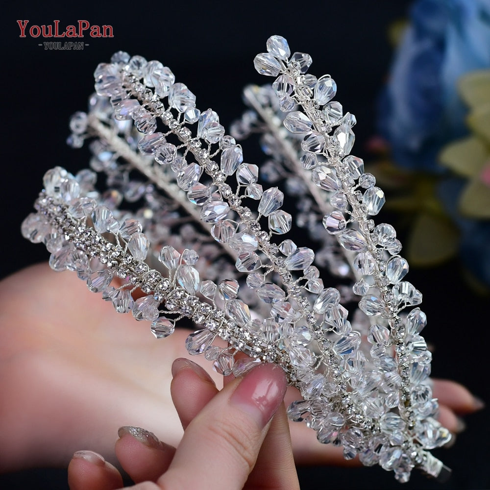 Accessori capelli sposa di lusso a forma di fiore in cristallo con Strass - Bridetobe.it