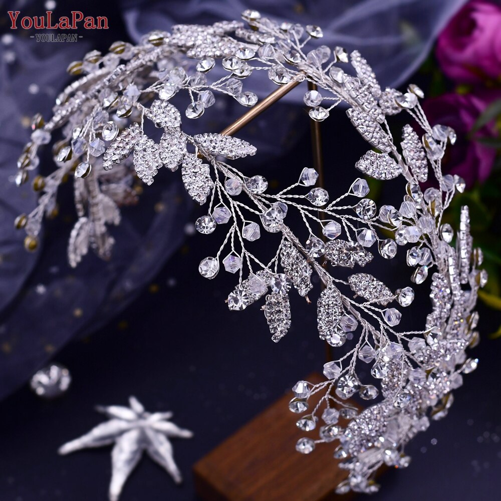 Fasce per capelli da sposa di lusso fatti a mano con cristalli a forma di fiore - Bridetobe.it