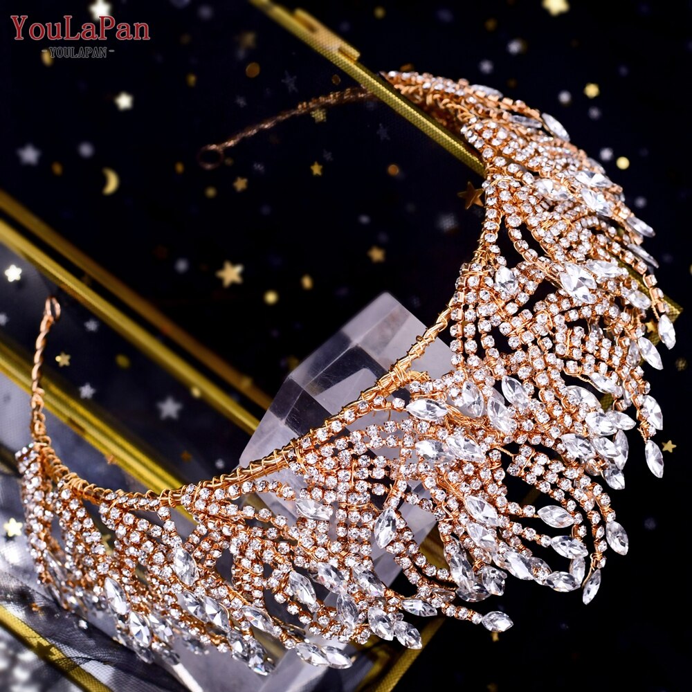 Accessori di lusso per acconciature da sposa con diamanti e corone diademi in strass - Bridetobe.it