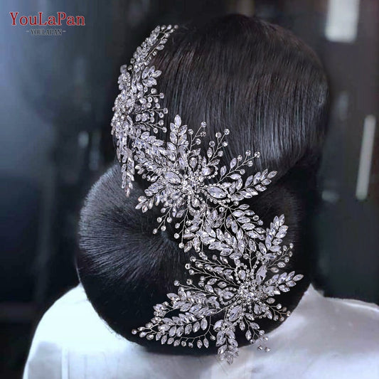 Fascia per capelli Nuziale con Strass a Forma di Fiore Fatto a Mano con Cristalli per un Look di Lusso" - Bridetobe.it