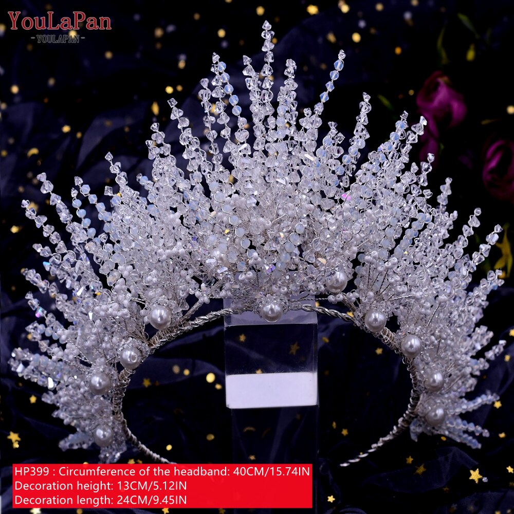 Set di tiara e orecchini da sposa fatti a mano con cristalli - Bridetobe.it