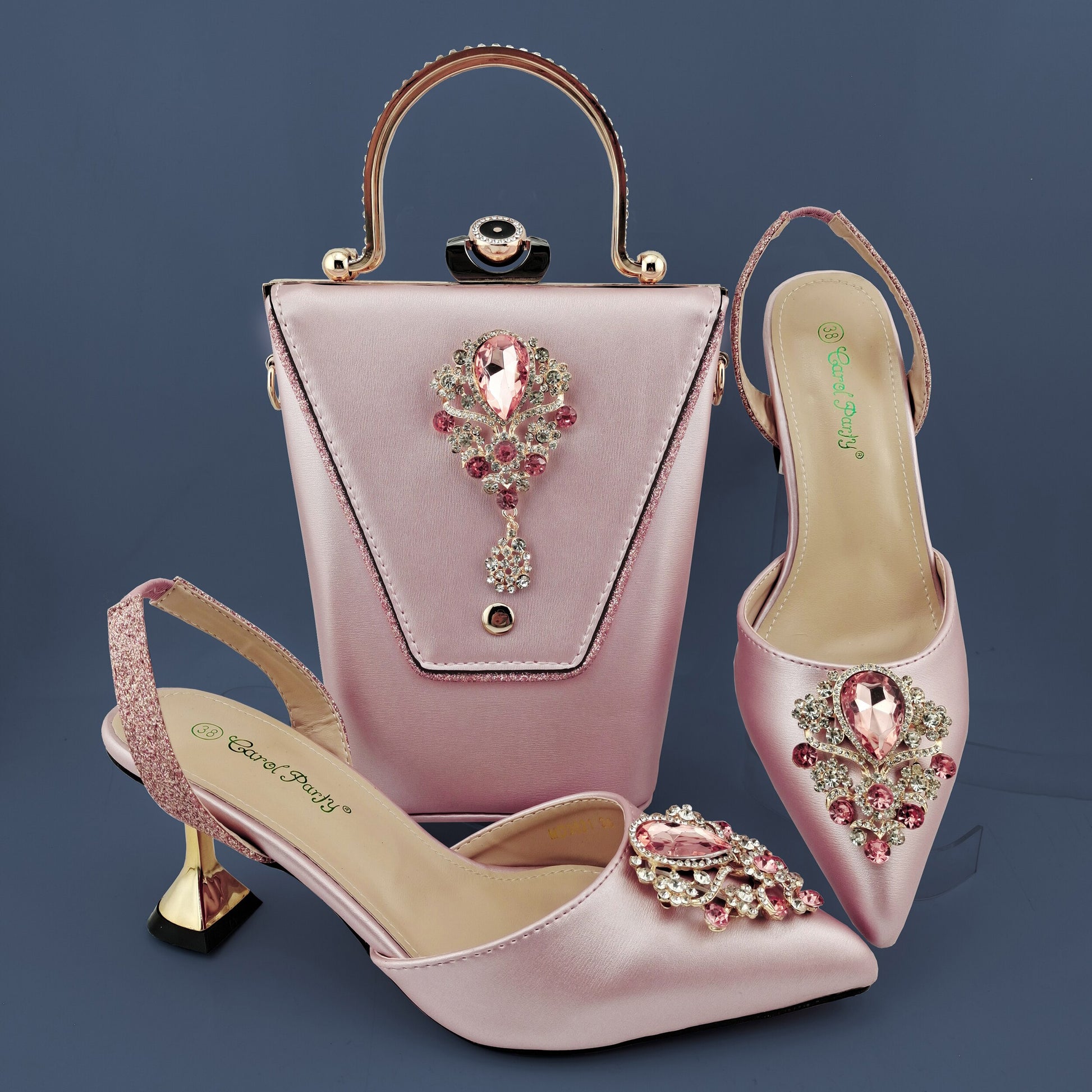 Scarpe e Borsa da Sposa Reali Fatti a Mano con Strass Elegantissimi - Bridetobe.it