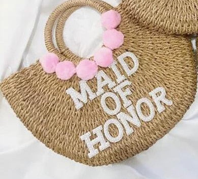 Borsa da sposa per matrimonio in spiaggia, piscina, stile boho rustico, addio al nubilato, proposta di matrimonio, regalo per damigella d'onore - Bridetobe.it