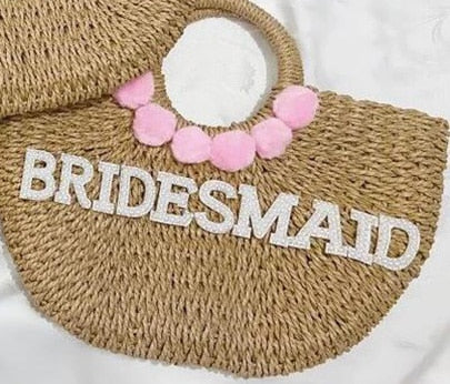 Borsa da sposa per matrimonio in spiaggia, piscina, stile boho rustico, addio al nubilato, proposta di matrimonio, regalo per damigella d'onore - Bridetobe.it