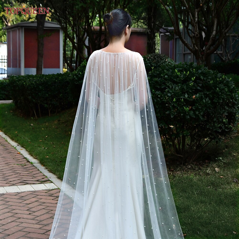 Coprispalle da spalla elegante fatto a mano per abito da sposa con velo con perline - Bridetobe.it