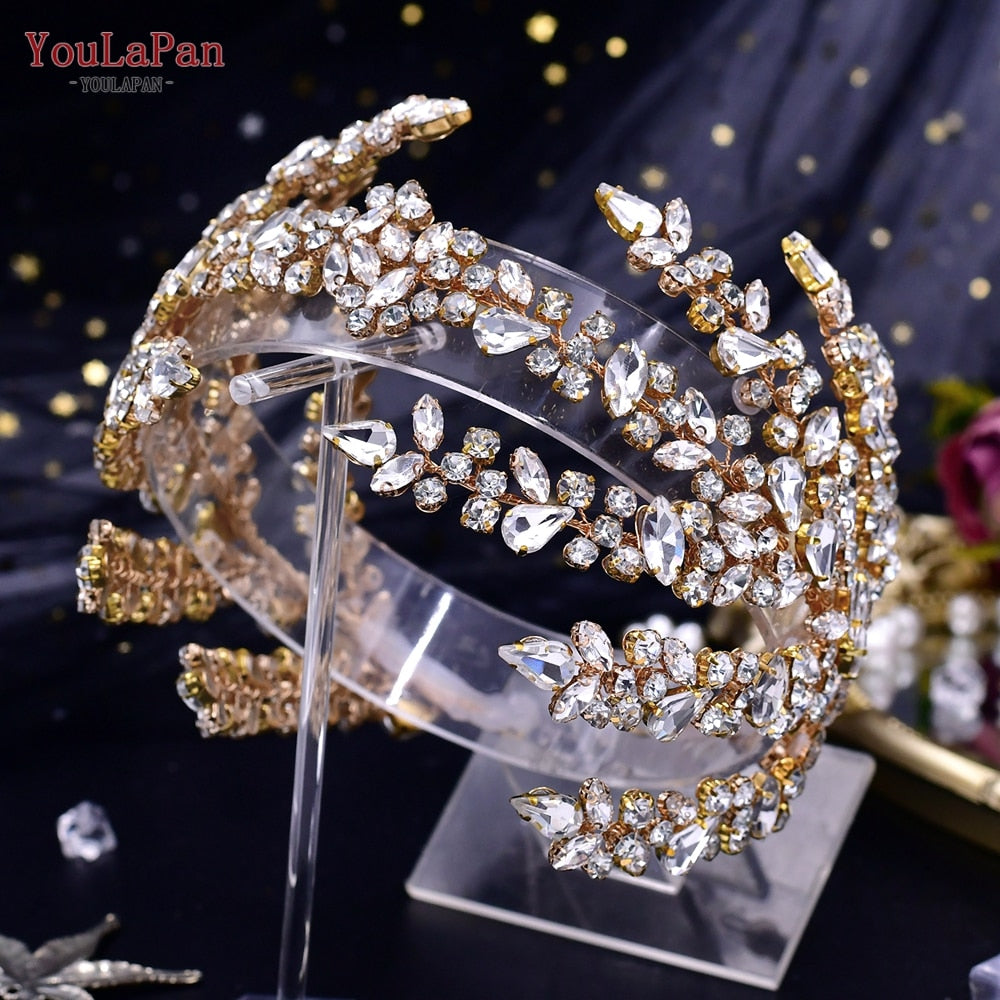 Accessori capelli sposa di lusso a forma di fiore in cristallo con Strass - Bridetobe.it