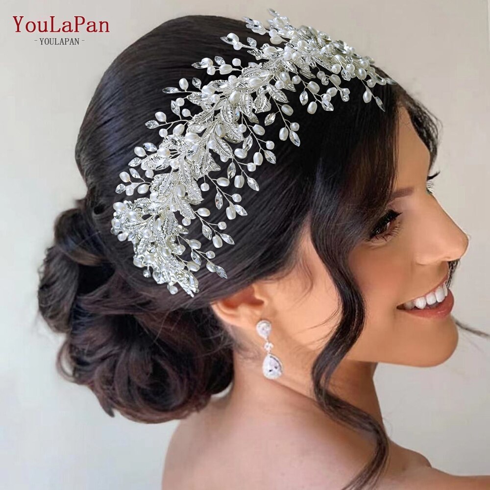 Fasce per capelli da sposa di lusso fatti a mano con cristalli a forma di fiore - Bridetobe.it