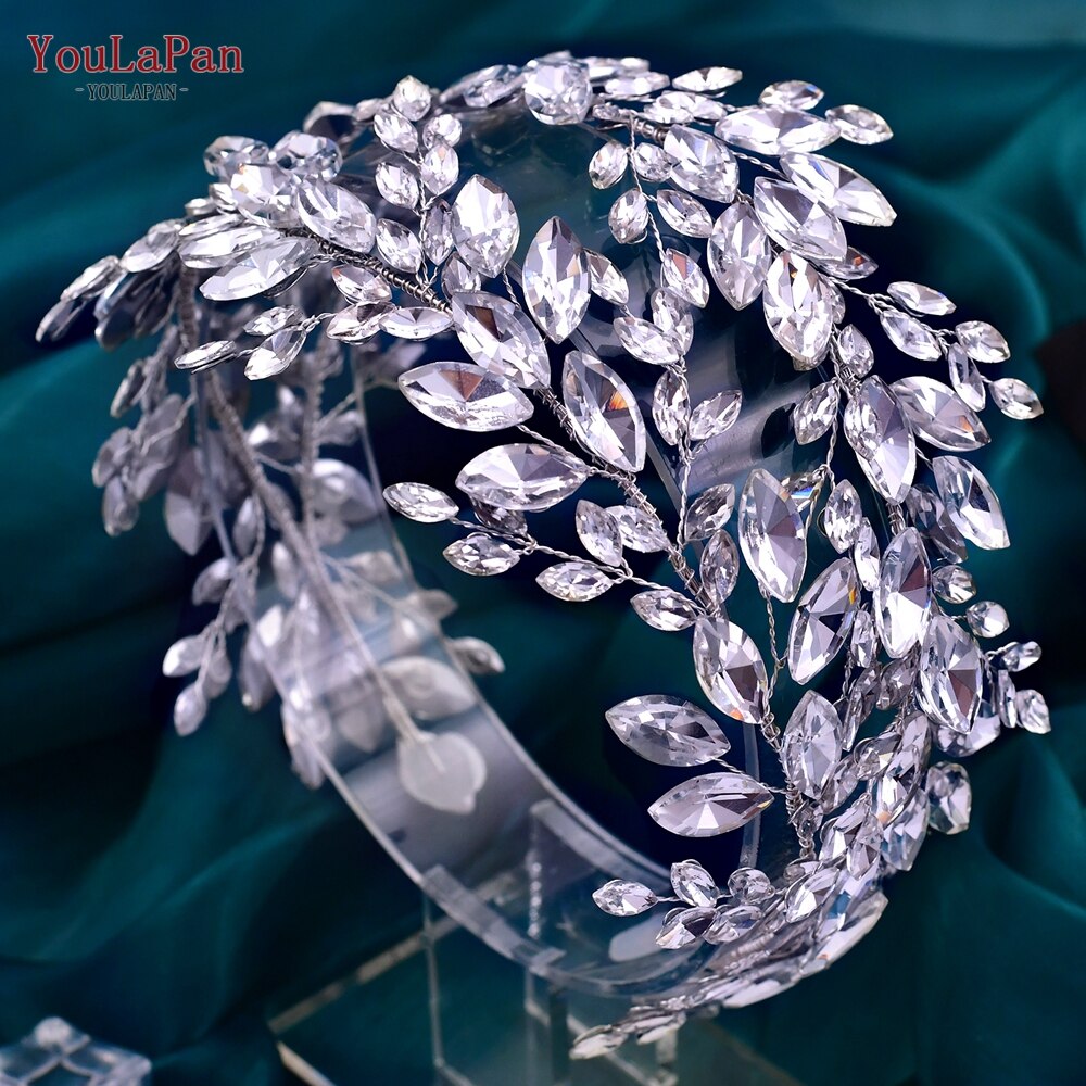 1 pezzo Fascia elegante da donna con cristalli intrecciati, accessorio