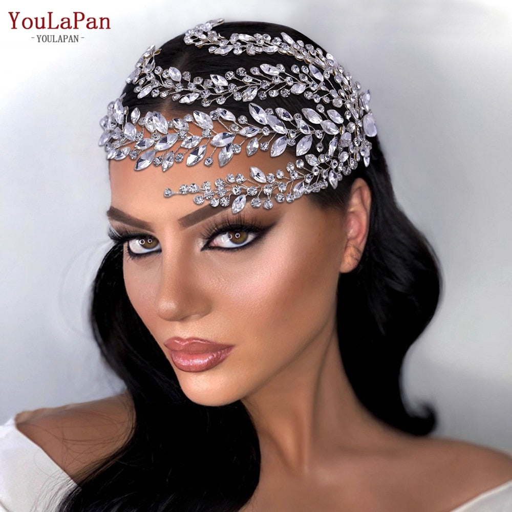 Fascia Capelli Sposa fatta a mano con strass a forma di fiore - Bridetobe.it