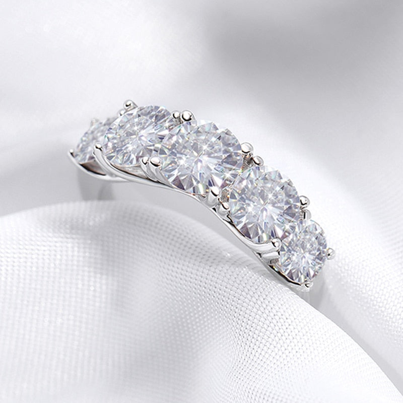 Anello di Fidanzamento Moissanite 3,6CT con Platino 925 in Argento Sterling - Bridetobe.it