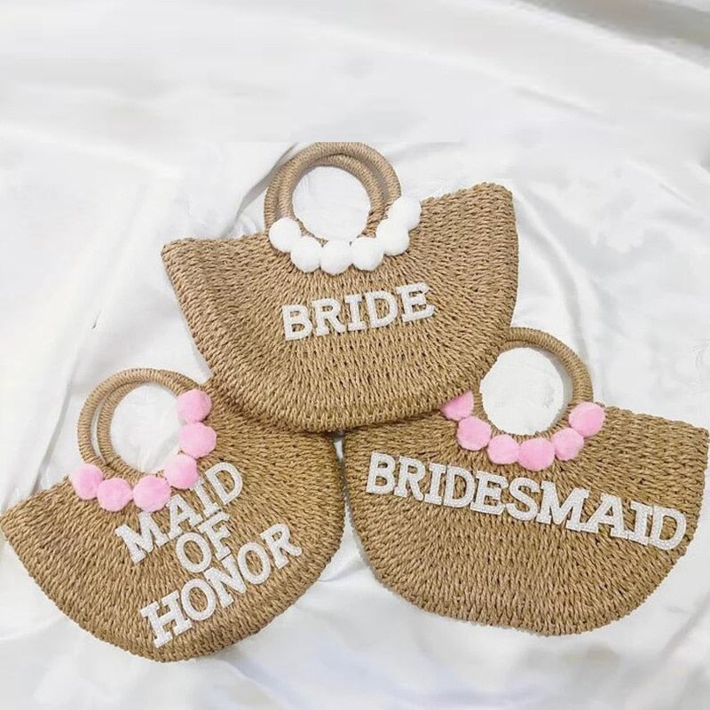 Borsa da sposa per matrimonio in spiaggia, piscina, stile boho rustico, addio al nubilato, proposta di matrimonio, regalo per damigella d'onore - Bridetobe.it