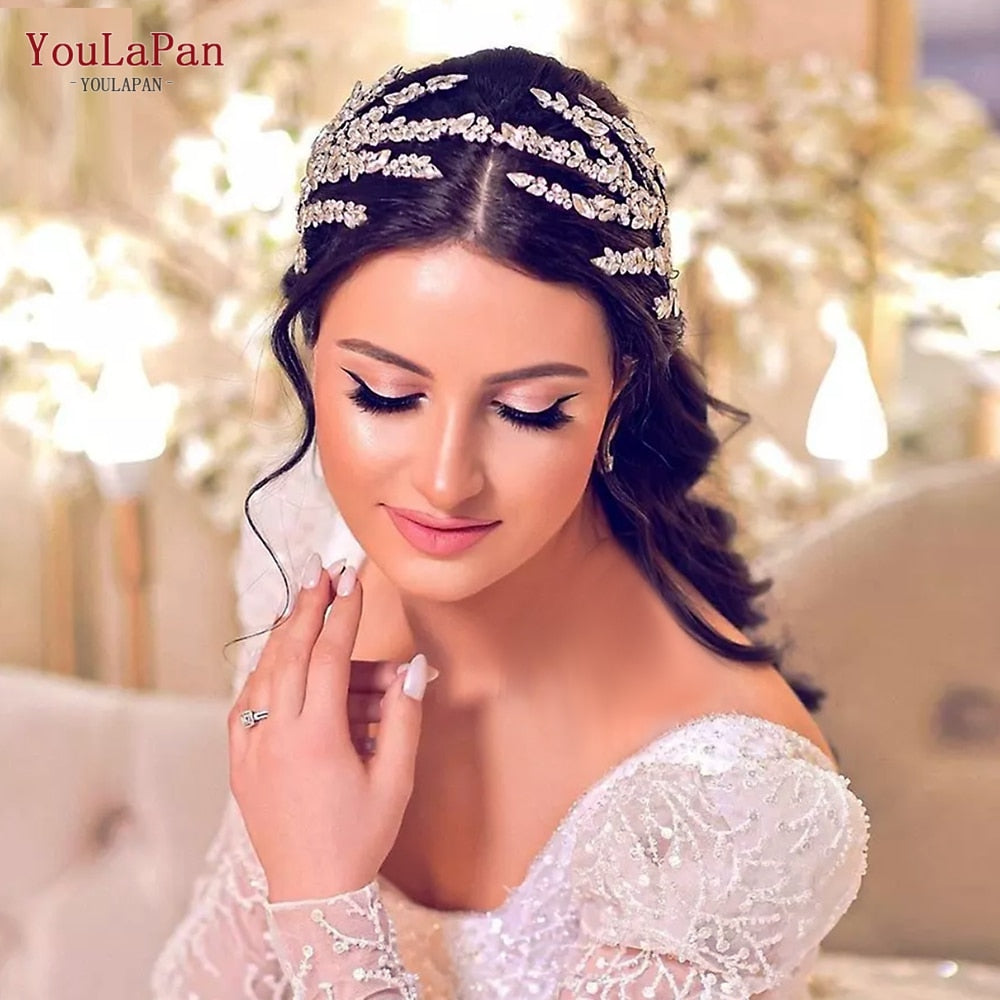 Accessori capelli sposa di lusso a forma di fiore in cristallo con Strass - Bridetobe.it