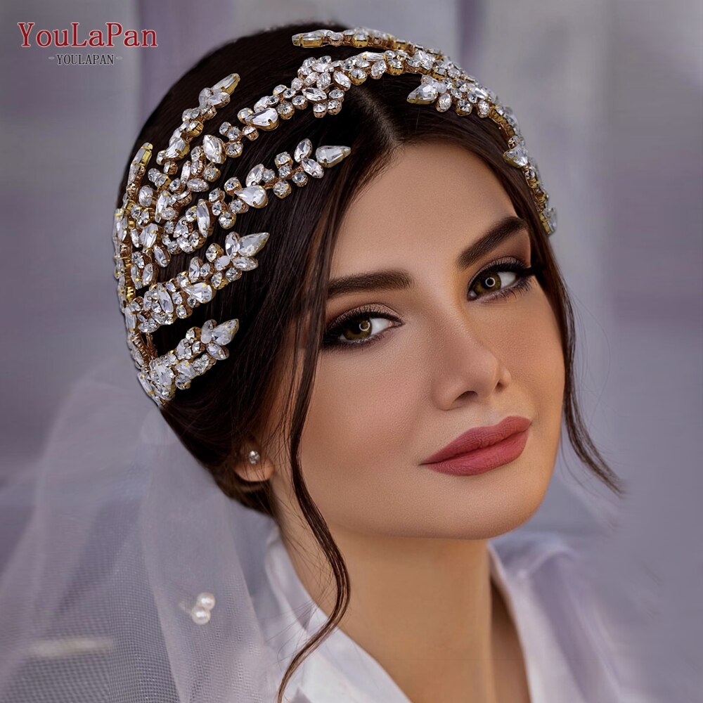 Accessori capelli sposa di lusso a forma di fiore in cristallo con Strass - Bridetobe.it