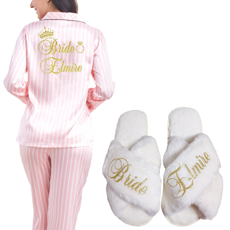 Set Pigiama Seta Finta Personalizzato con Nome per Matrimonio: Comfort e Stile - Bridetobe.it