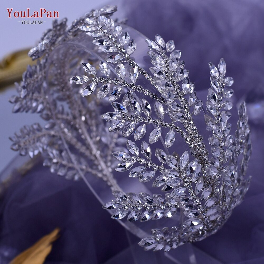 Tiara da sposa, fascia per la fronte da sposa, accessorio per capelli da sposa, copricapo da sposa, copricapo da sposa, ghirlanda di perle di cristallo, fascia per capelli da sposa, boho