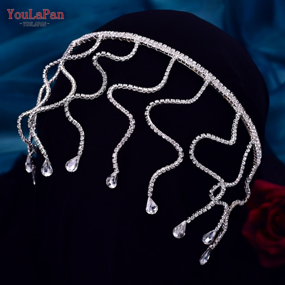 Fascia per Capelli Nuziale di Lusso a Forma di Fiore Fatto a Mano con Strass - Bridetobe.it