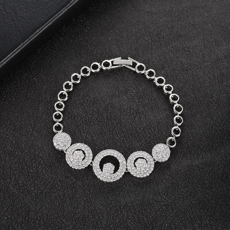 Set di Gioielli in Diamante di Zirconia per Donna - Anello, Orecchini, Collana, Braccialetto - Bridetobe.it